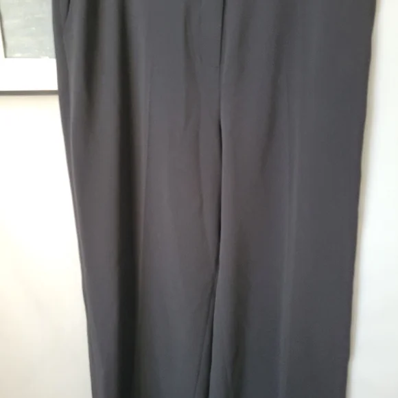The Fold London Clever Crepe Adelaide Wide Leg Trousers Black UK 14 US 10 - Picture 6 of 11